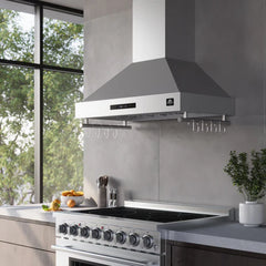 Forno Venezia 36-Inch Wall-Mounted Range Hood – Touch Controls – Baffle Filters – 3-Speed Ventilation - FRHWM5503-36