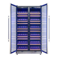 Forno Vernazza 40-Inch 25.07 Cu.Ft. Side-by-Side Dual Zone Wine Cooler - FWCDR6642-40S