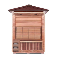 Sunray Saunas Waverly 3-Person Outdoor Traditional Sauna with 4.5kW Harvia Heater & Shingled Roof Design - HL300D2 Waverly