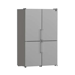 Forno Guardia 46.8-Inch 21.6 cu.ft. Side-by-Side Bottom Freezer Refrigerator in Stainless Steel (FFFFD1778-48)