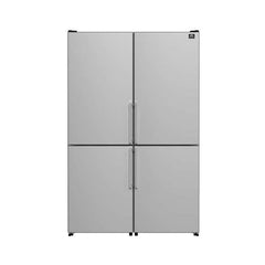 Forno Guardia 46.8-Inch 21.6 cu.ft. Side-by-Side Bottom Freezer Refrigerator in Stainless Steel (FFFFD1778-48)