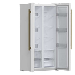 Forno Espresso 33" 15.6 cu. ft. Refrigerator in White with Silver Handles, FFRBI1805-33WHT