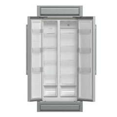 Forno Salerno 33" Built-in Stainless Steel Refrigerator 15.6 cu. ft - With Modern Decorative Grill - FFRBI1805-37MG