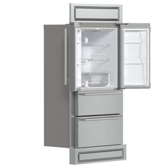 Forno Moena 36-inch Built-In French Door Refrigerator in Stainless Steel, 19.2 Cu.ft Total Capacity, Ice Maker with Decorative Grill - FFRBI1820-40MG
