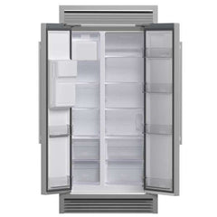 Forno 36" Built-In Side-by-Side 20 cu.ft Refrigerator in Stainless Steel with Water Dispenser and Ice Maker with Grill - FFRBI1844-40SG