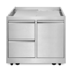 Cosmo 32 in. Newport Collection Grill Cabinet with Drawers, Tank Mount, Soft Roll Casters, Stainless Steel Frame - COS-GCN323SS