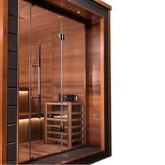Golden Designs Bergen 6 Person Outdoor Traditional Sauna Canadian Red Cedar Interior - GDI-8206-01