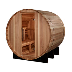 Golden Designs "St. Moritz" 2 Person Barrel Traditional Sauna, Pacific Cedar - GDI-B002-01