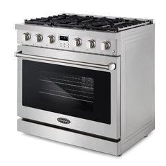 Cosmo 36" Professional Style Gas Range - COS-GRC366KB