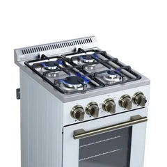 Forno Lamazze 20-Inch Freestanding Gas Range – Compact Design  - FFSGS6265-20