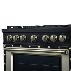 Forno Valente 36-Inch Gas Range – 6 Sealed Burners – 71,000 BTU Cooktop Output – 5.2 Cu. Ft. Convection Oven – Telescopic Racks - FFSGS6219-36