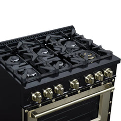 Forno Valente 36-Inch Gas Range – 6 Sealed Burners – 71,000 BTU Cooktop Output – 5.2 Cu. Ft. Convection Oven – Telescopic Racks - FFSGS6219-36