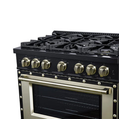 Forno Valente 36-Inch Gas Range – 6 Sealed Burners – 71,000 BTU Cooktop Output – 5.2 Cu. Ft. Convection Oven – Telescopic Racks - FFSGS6219-36