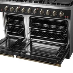 Forno 48" Galiano Gas Range with 8 Burners, Griddle, and Double Oven - FFSGS6244-48