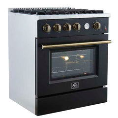 Forno Marco 30-inch Gas Range, 4 Burners 37,000 BTU, 4.32 cu.ft. Convection Oven - FFSGS6277-30