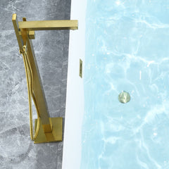 Altair Carani 65" x 28" Flatbottom Freestanding Acrylic Soaking Bathtub with Drain and Overflow - 52665-BAT-WH