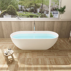 Altair Ryder 69" x 30" Solid Surface Soaking Bathtub with Integrated Overflow - 53369-BAT
