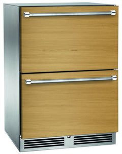Perlick 24" Signature Series Marine & Coastal Dual-Zone Refrigerator/Freezer Drawers - Outdoor Refrigerated Drawers - HP24ZM-4