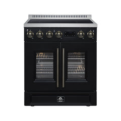 Forno Torino 30 Inch French Door Induction Range with Air Fryer and True Convection Oven - FFSIN0950-30 - The Home Selection