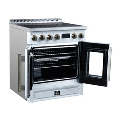 Forno Torino 30 Inch French Door Induction Range with Air Fryer and True Convection Oven - FFSIN0950-30 - The Home Selection