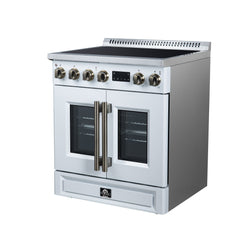 Forno Torino 30 Inch French Door Induction Range with Air Fryer and True Convection Oven - FFSIN0950-30 - The Home Selection