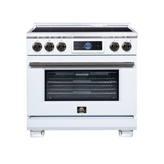 Forno Maximus 36" Induction Range with Air Fryer - White - Front - The Home Selection