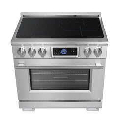 Forno Maximus 36" Induction Range with Air Fryer - Stainless Steel - Cooktop - The Home Selection