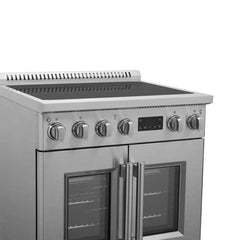 Forno Torino 30 Inch French Door Induction Range with Air Fryer and True Convection Oven - FFSIN0950-30