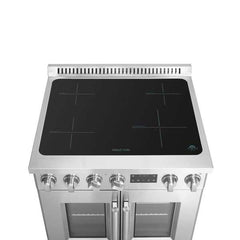 Forno Torino 30 Inch French Door Induction Range with Air Fryer and True Convection Oven - FFSIN0950-30