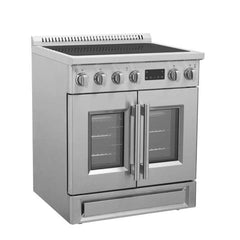 Forno Torino 30 Inch French Door Induction Range with Air Fryer and True Convection Oven - FFSIN0950-30