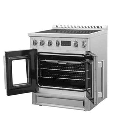 Forno Torino 30 Inch French Door Induction Range with Air Fryer and True Convection Oven - FFSIN0950-30