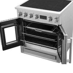 Forno Torino 30 Inch French Door Induction Range with Air Fryer and True Convection Oven - FFSIN0950-30
