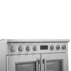Forno Torino 36 Inch French Door Induction Range with Air Fryer and True Convection Oven - FFSIN0950-36