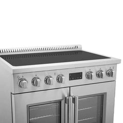 Forno Torino 36 Inch French Door Induction Range with Air Fryer and True Convection Oven - FFSIN0950-36