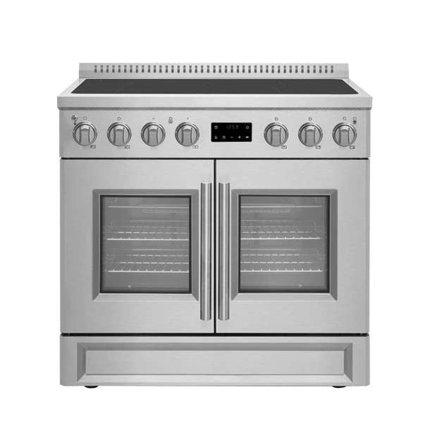Forno Torino 36 Inch French Door Induction Range with Air Fryer and True Convection Oven - FFSIN0950-36