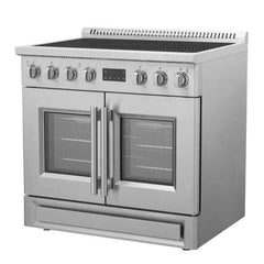 Forno Torino 36 Inch French Door Induction Range with Air Fryer and True Convection Oven - FFSIN0950-36