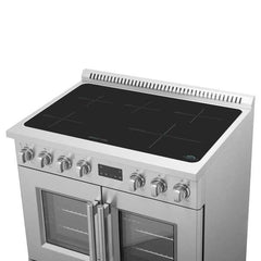 Forno Torino 36 Inch French Door Induction Range with Air Fryer and True Convection Oven - FFSIN0950-36