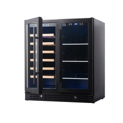 KingsBottle 30" Combination Beer and Wine Cooler with Low-E Glass Door - KBU165BW