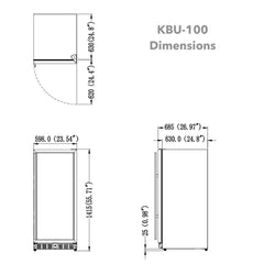 KingsBottle 24" Kitchen Wine Refrigerator Freestanding 100 Bottle  - KBU100WX