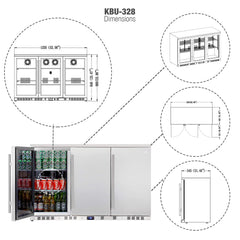 KingsBottle 28" Ultra Low Temperature -20~-40°C 90L Under Counter Medical Freezer - MLD90