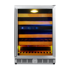 KingsBottle 24" Under Counter Dual Zone Wine Cooler Drinks 44 Bottles - KBU50DX