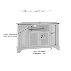 Crosley Lafayette Corner Tv Stand For 50+ Inch Tv - KF10006BMA
