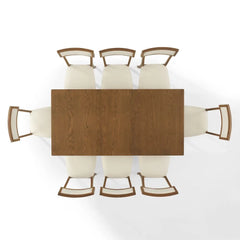 Crosley  Alessia 9-piece Dining Table Set For 8 - KF20059BR-CR