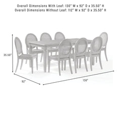 Crosley  Alessia 9-piece Dining Table Set For 8 - KF20059BR-CR