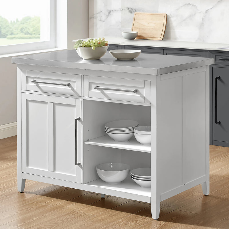Crosley Silvia Stainless Steel Top Kitchen Island - KF30080SS