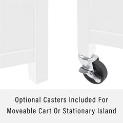 Crosley Soren Stainless Steel Top Kitchen Island/cart - KF30090SS-WH