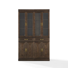 Crosley Stanton 2pc Glass Door Kitchen Storage Pantry Cabinet Set - KF33034CO