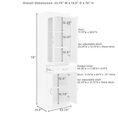 Crosley Stanton 2pc Glass Door Kitchen Storage Pantry Cabinet Set - KF33034CO
