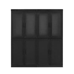 Crosley Essen 2Pc Pantry Storage Cabinet W/Glass Door Hutch Set - KF33066BK