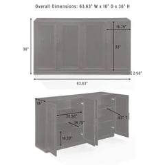 Crosley Essen 3-piece Sideboard And Glass Door Pantry Set - KF33068BK